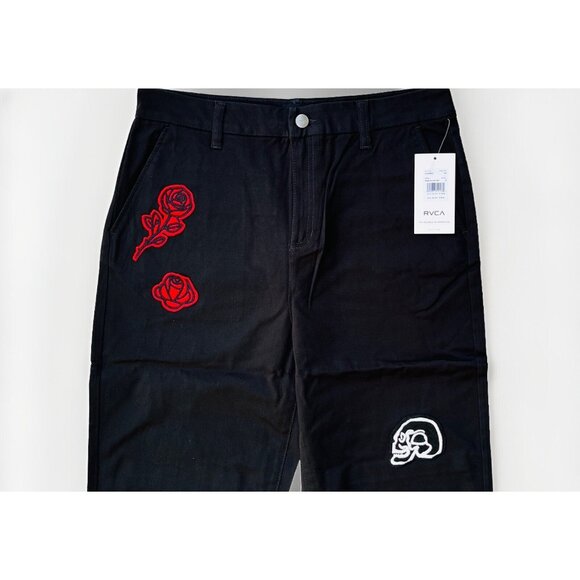 RVCA Women Mark Oblow Embroidered Pant Size 29 TUB AVJNP00201 - Picture 5 of 12